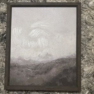 Abstract Gray and White Framed Art
